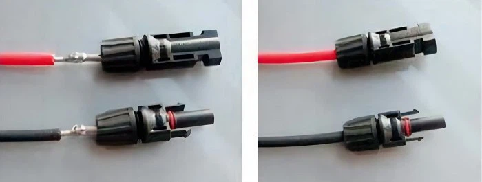 Insert the core into MC4MaleFemale Insert the core into MC4MaleFemale